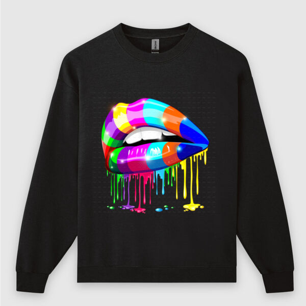 Colour Lip Drip Men's Long Sleeve Crew Thumbnail