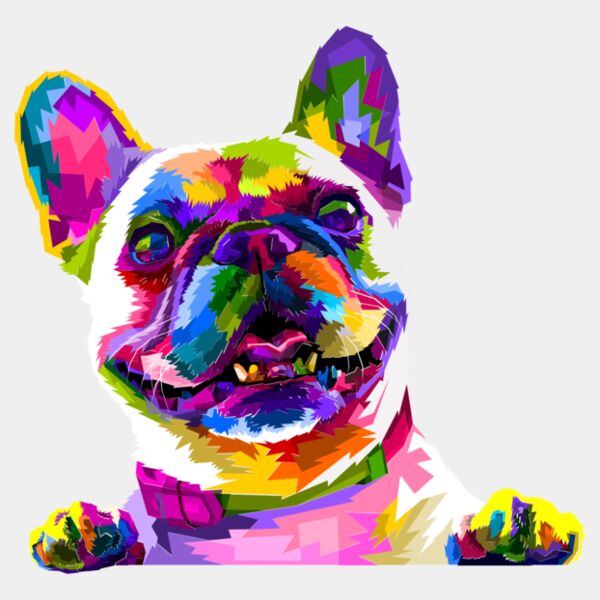 Colorful Modern Illustration Pop Art Dog T shirt Thumbnail